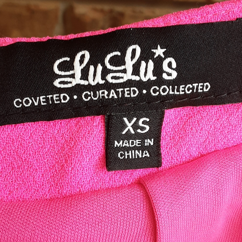 Lulus Exclusive Test Drive Neon Barbie Pink Dress Size XS. - Picture 7 of 9
